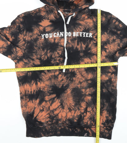 Youths in Balaclava Men's Brown Black Tie Dye Pullover Hoodie Medium