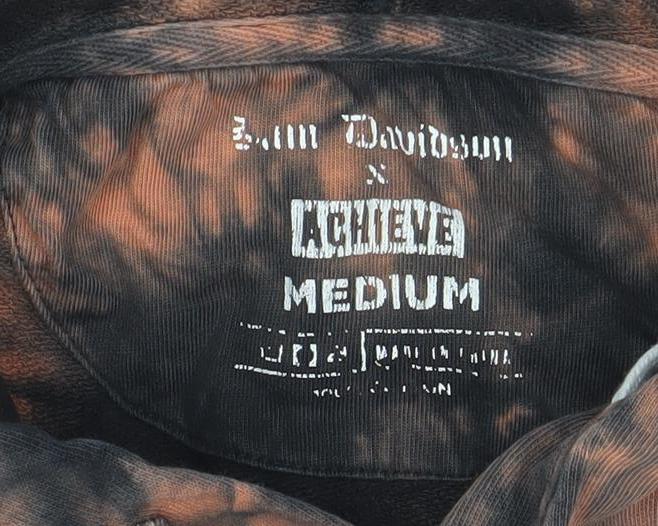 Youths in Balaclava Men's Brown Black Tie Dye Pullover Hoodie Medium