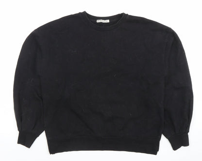 Womens UK Size S Stradivarius Black Pullover Sweatshirt