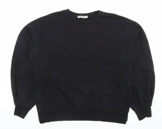Womens UK Size S Stradivarius Black Pullover Sweatshirt