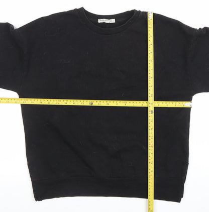 Womens UK Size S Stradivarius Black Pullover Sweatshirt