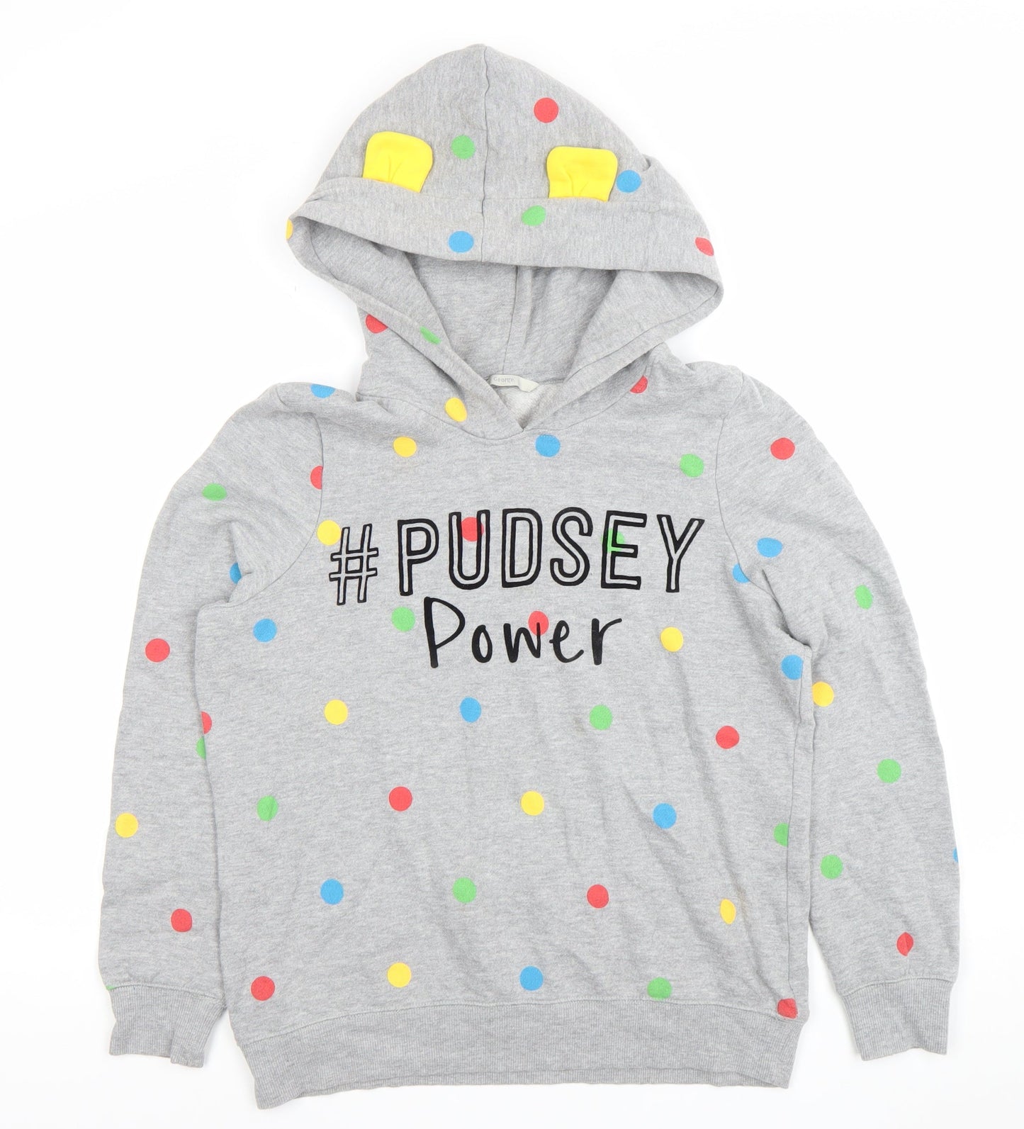 George Women’s Grey Polka Dot Pudsey Power Hoodie Size 14