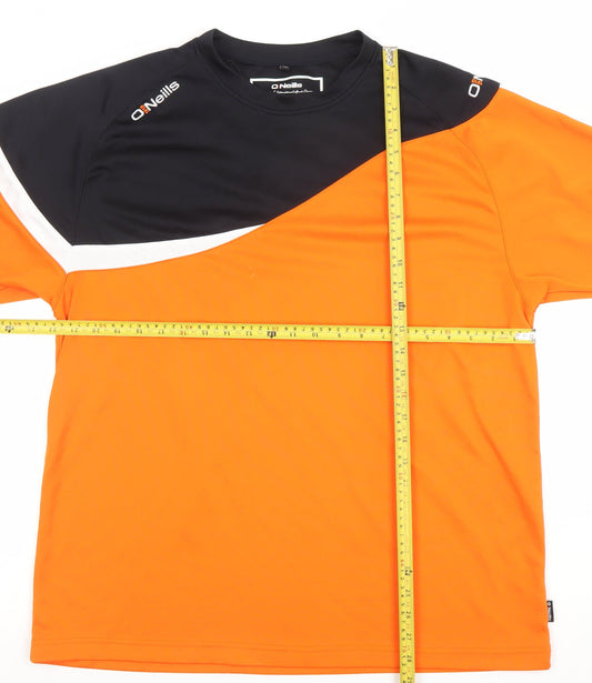 Mens UK Size XL O'Neills Orange FootballRunning & JoggingGym & Training T-Shirt