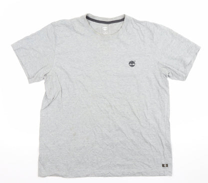 Timberland Men's Grey Regular Fit Logo Graphic T-Shirt Size L