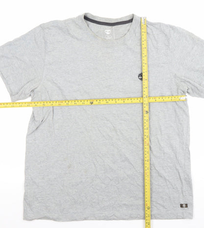 Timberland Men's Grey Regular Fit Logo Graphic T-Shirt Size L