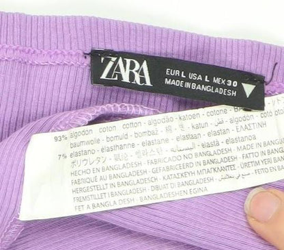 Womens UK Size L Zara Purple Camisole Tank