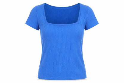 Womens UK Size S Zara Blue Basic T-Shirt