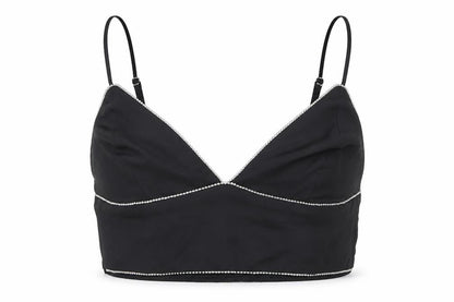 Womens UK Size 10 Pull&Bear Black Camisole Tank