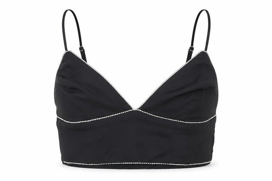 Womens UK Size 10 Pull&Bear Black Camisole Tank