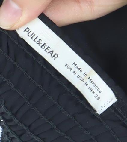 Womens UK Size 10 Pull&Bear Black Camisole Tank