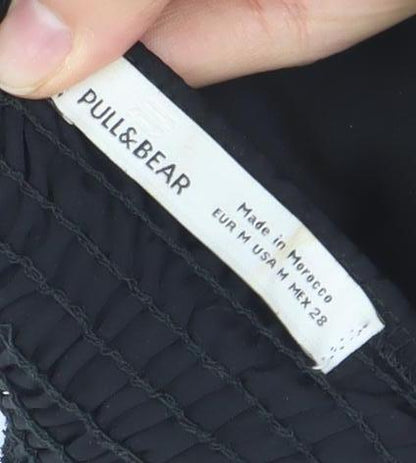 Womens UK Size 10 Pull&Bear Black Camisole Tank