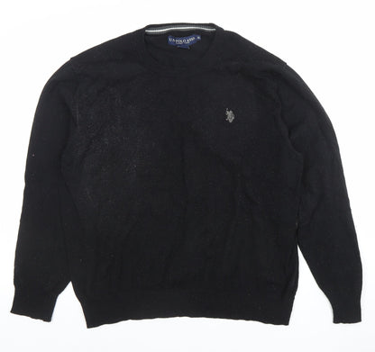 U.S. Polo Assn. Men's Black XL Crew Neck Pullover Jumper