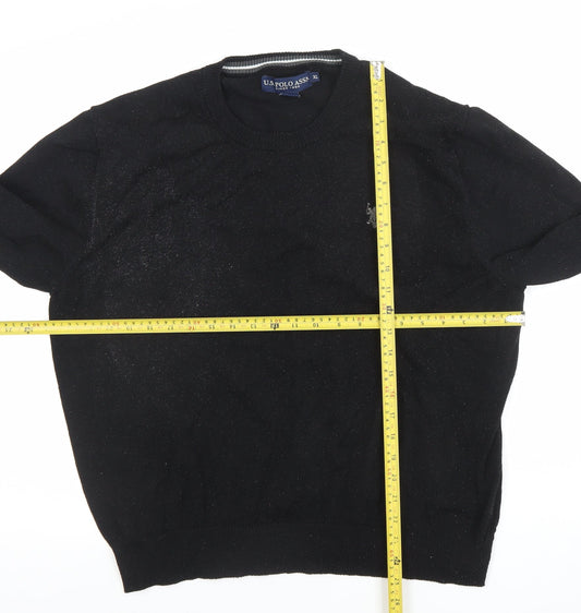 U.S. Polo Assn. Men's Black XL Crew Neck Pullover Jumper