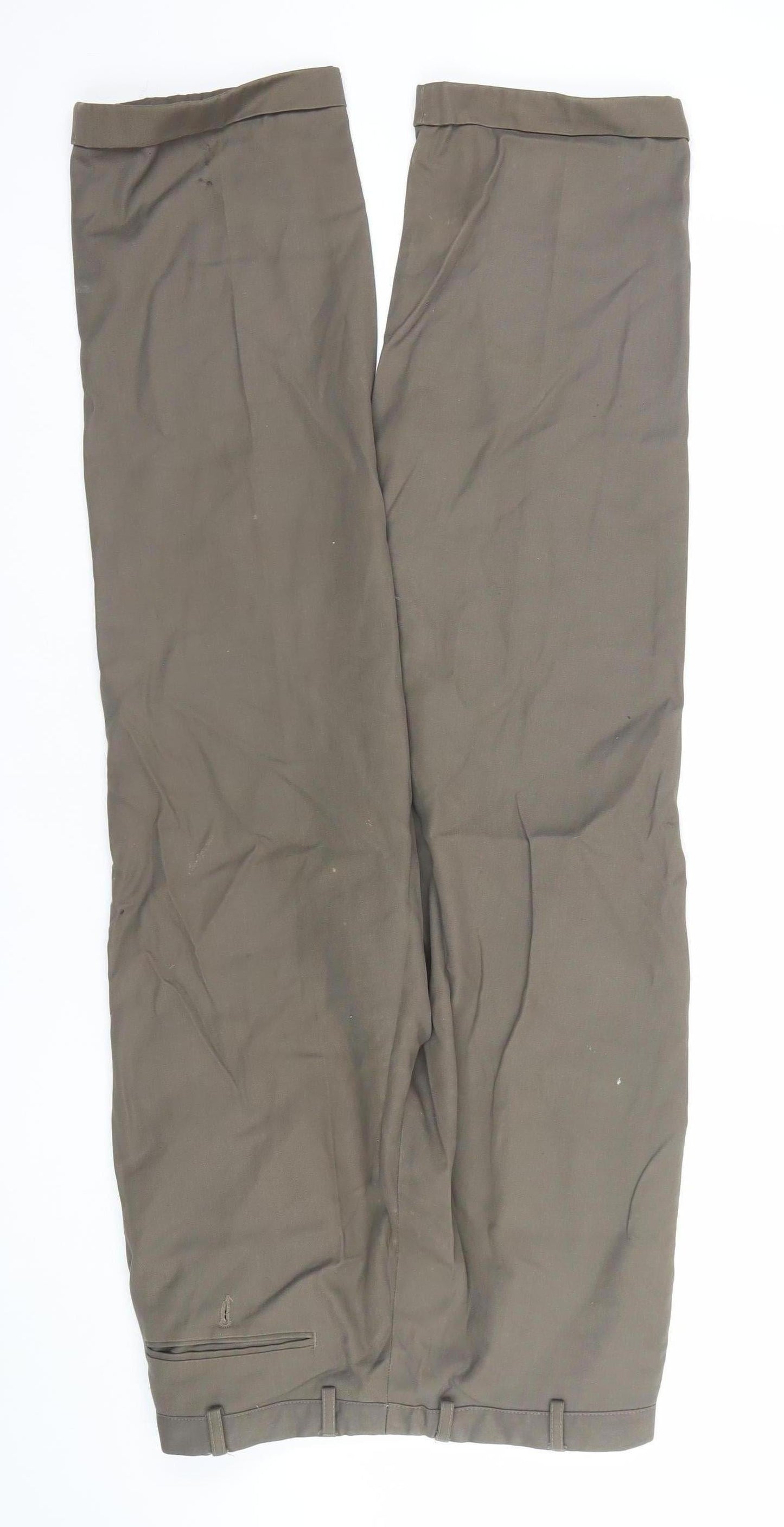 Topman Men's Brown Chino Trousers Size S 32in Straight Leg