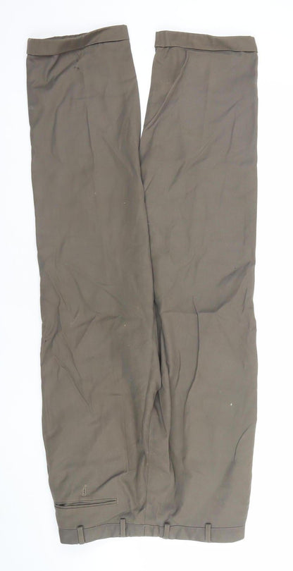 Topman Men's Brown Chino Trousers Size S 32in Straight Leg