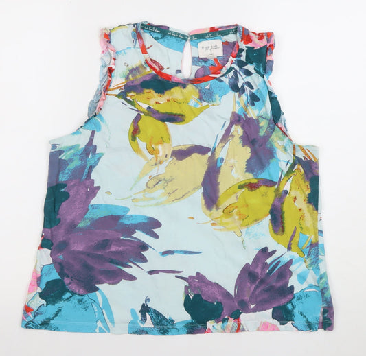 Womens UK Size 14 NEXT Multicoloured Basic Blouse