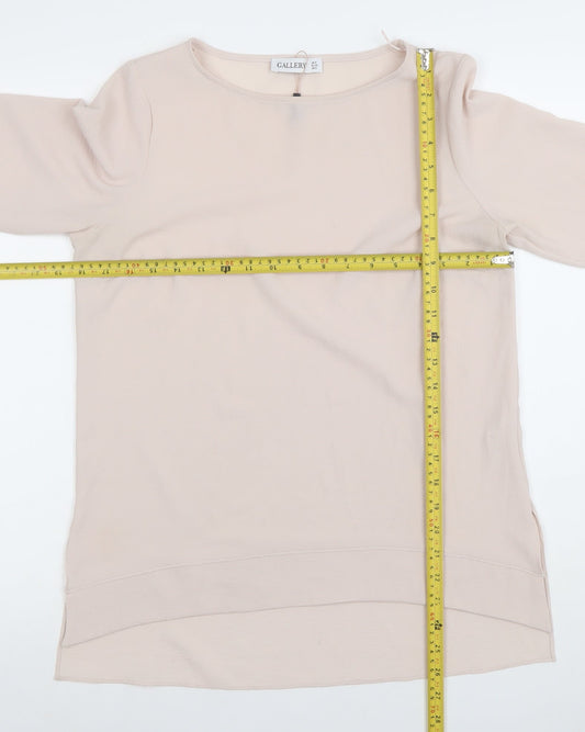 Womens UK Size S Gallery Beige Basic Blouse