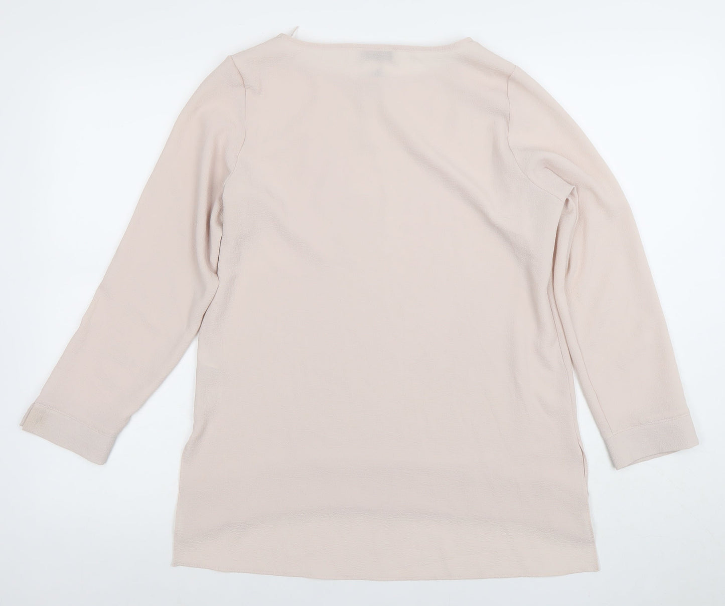 Womens UK Size S Gallery Beige Basic Blouse