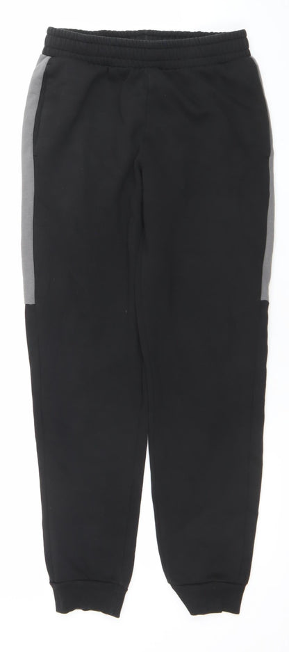 Puma Mens Black Small Jogger Tapered Sweatpants Activewear Trousers