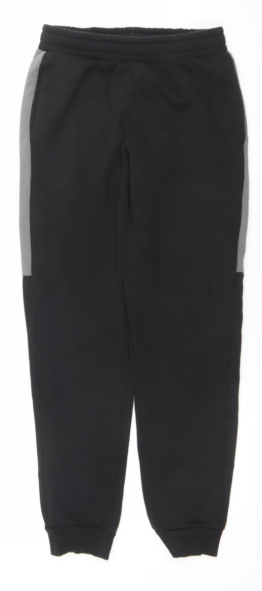 Puma Mens Black Small Jogger Tapered Sweatpants Activewear Trousers