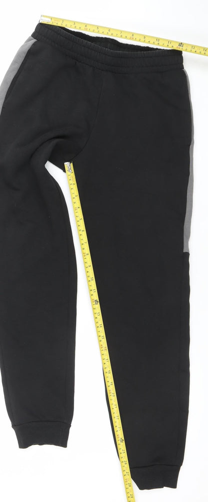 Puma Mens Black Small Jogger Tapered Sweatpants Activewear Trousers