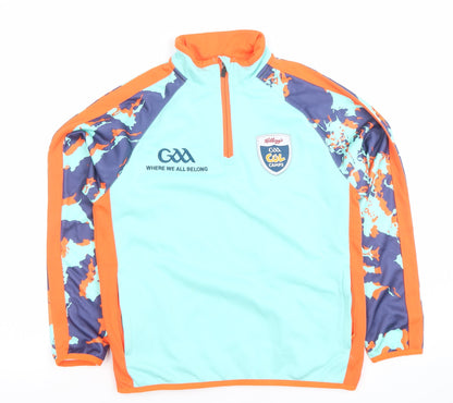 Masita Boys Blue Orange 1/4 Zip GAA Hoodie Sweatshirt Size 34
