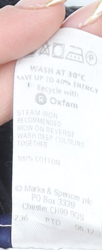 Marks and Spencer Blue Harbour Men's Black Corduroy Trousers 38W 33L Regular Fit