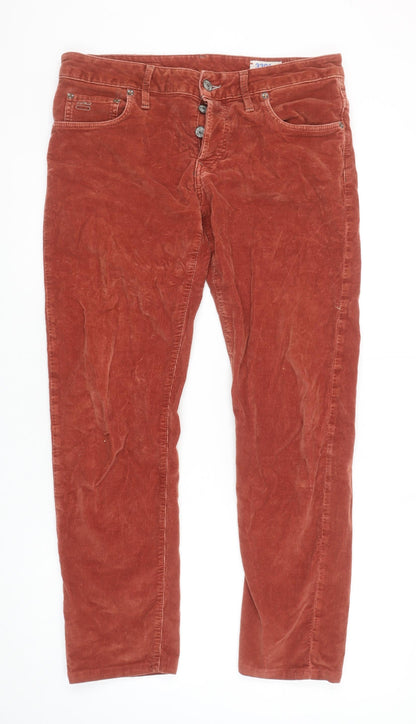 G-Star RAW 3301 Men’s Brown Corduroy Slim Trousers Size 32W 32L