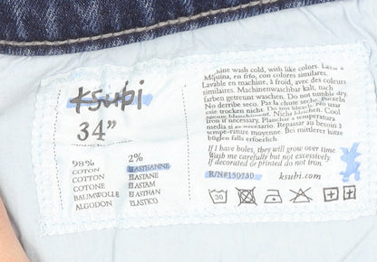 Ksubi Men's Blue 34 Straight Fit Stretch Denim Jeans