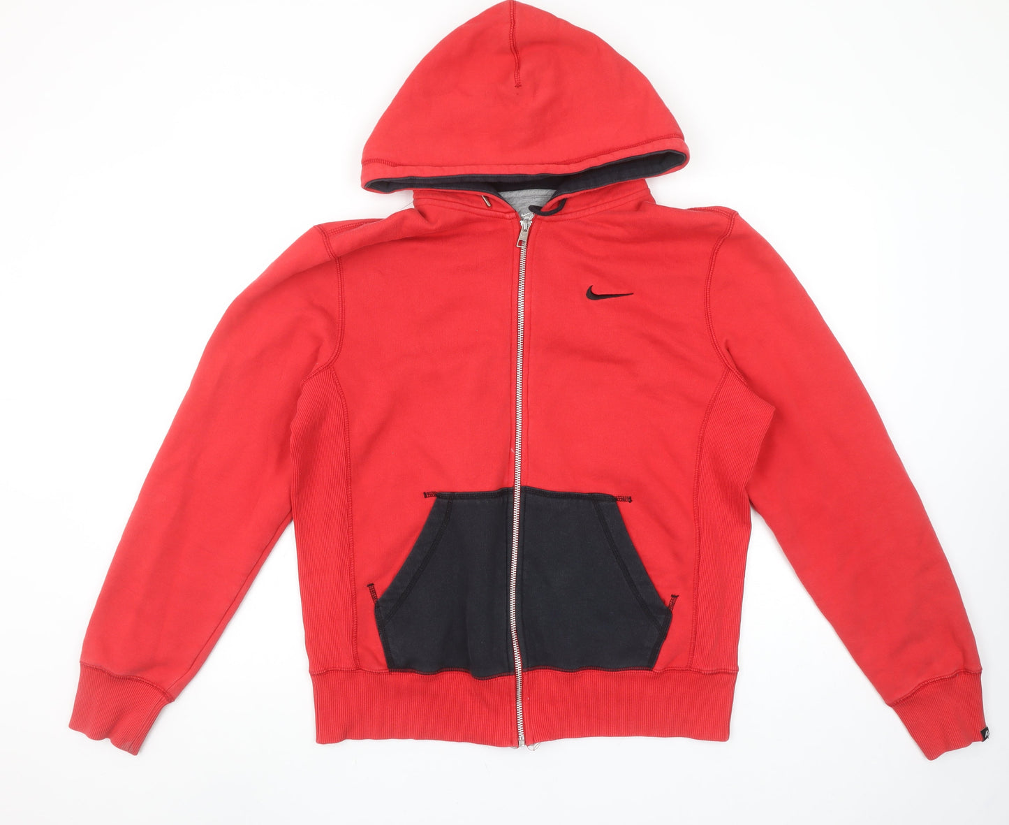 Mens UK Size M Nike Red Full Zip Hoodie