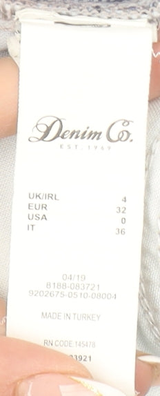 Denim Co. Women's Blue High Rise Straight Jeans Size 4