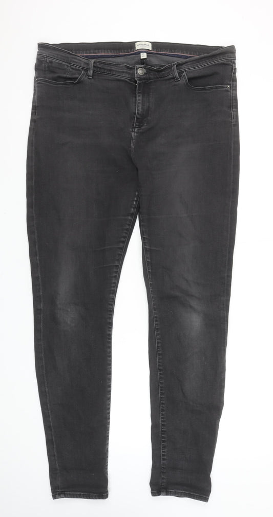 Womens UK Size 18L White Stuff Slim Fit Skinny Black Jeans