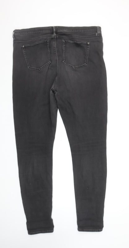 Womens UK Size 18L White Stuff Slim Fit Skinny Black Jeans