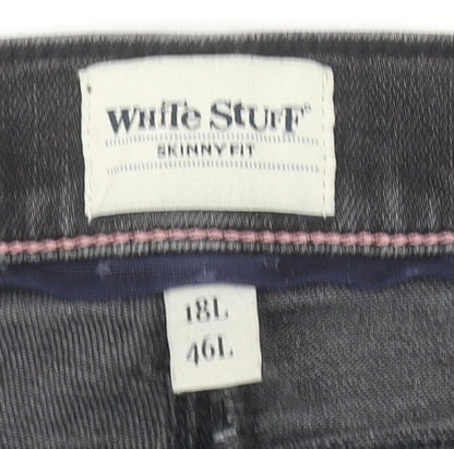 Womens UK Size 18L White Stuff Slim Fit Skinny Black Jeans