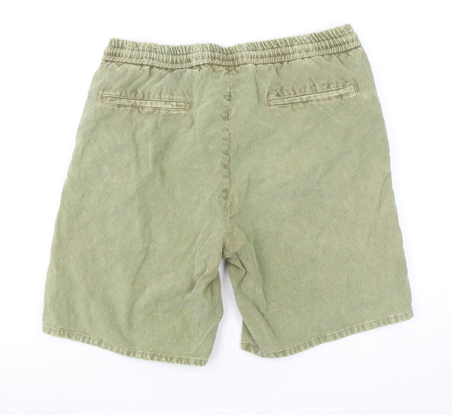 Redefined Rebel Men's Green Corduroy Chino Shorts Size M