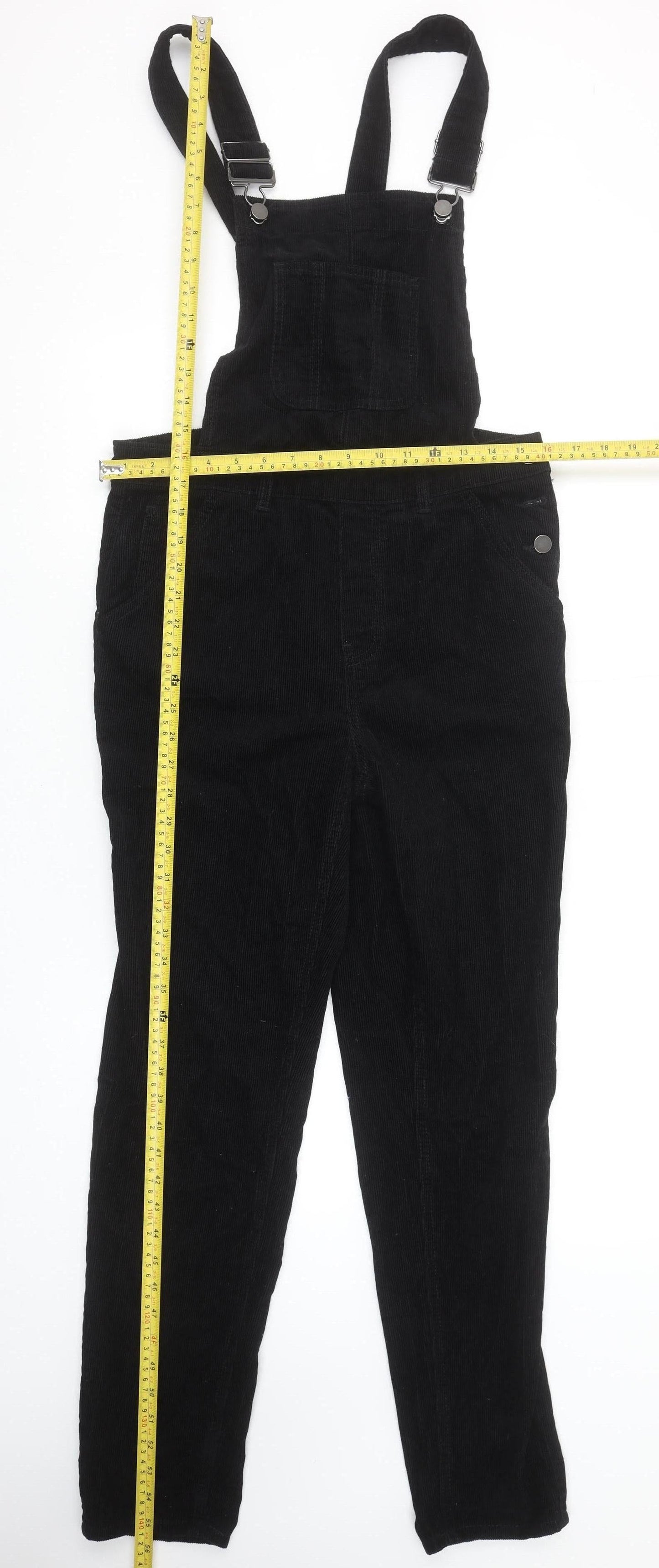 Womens UK Size 8 TU One-Piece Black Dungaree