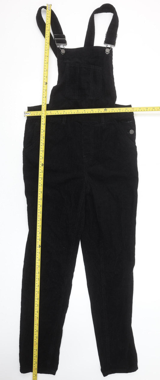Womens UK Size 8 TU One-Piece Black Dungaree