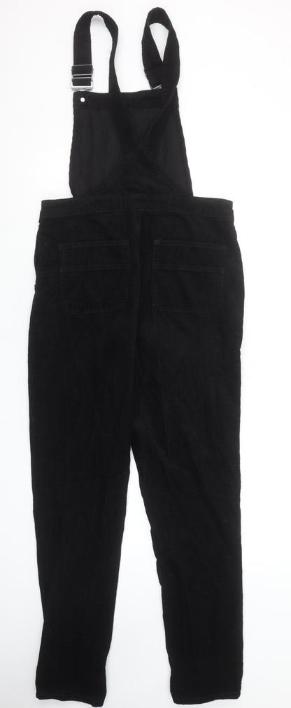 Womens UK Size 8 TU One-Piece Black Dungaree