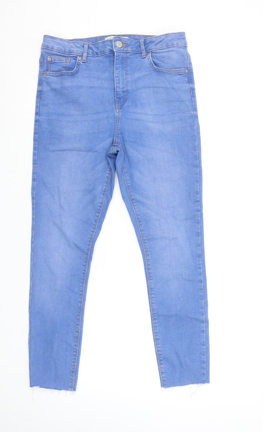 Primark Women’s Blue Skinny Jeans Size 14 Stretch Denim Mid Rise