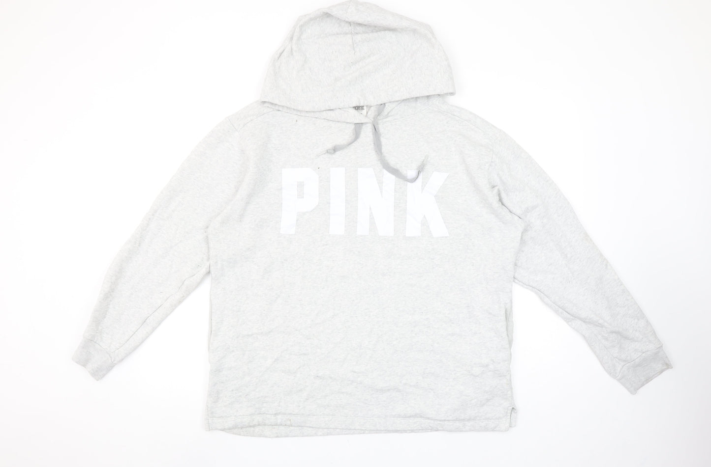 Womens UK Size L Victoria’s Secret PINK Grey Pullover Hoodie