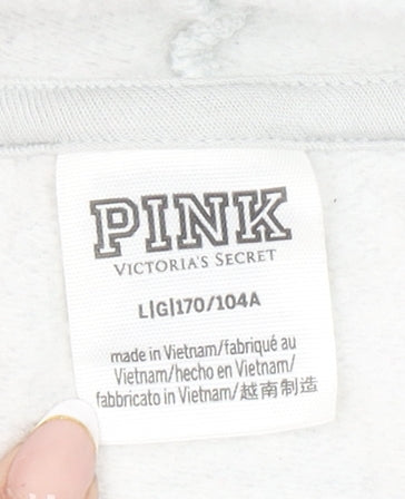 Womens UK Size L Victoria’s Secret PINK Grey Pullover Hoodie