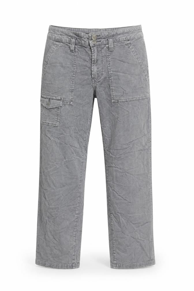 Womens UK Size 10 Time and Tru Regular Fit Cargo Grey Trousers