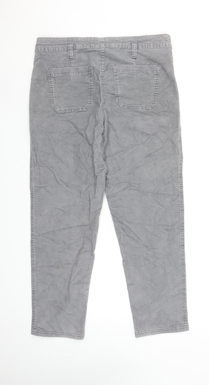 Womens UK Size 10 Time and Tru Regular Fit Cargo Grey Trousers