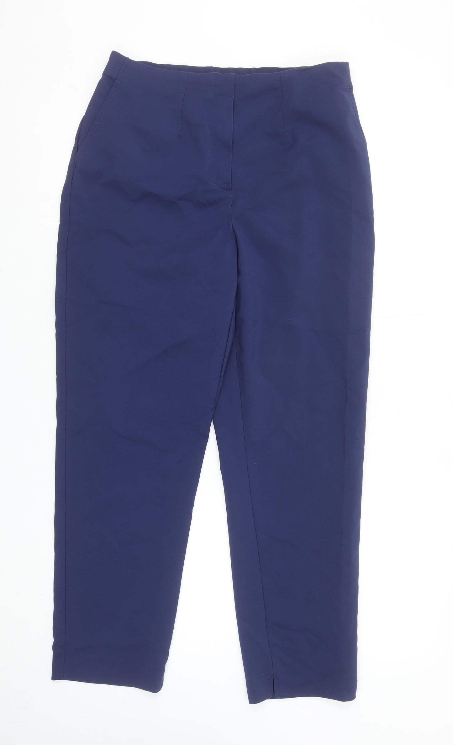 Womens UK Size 12 Dunnes Regular Fit BusinessCasualWorkwear Blue Trousers