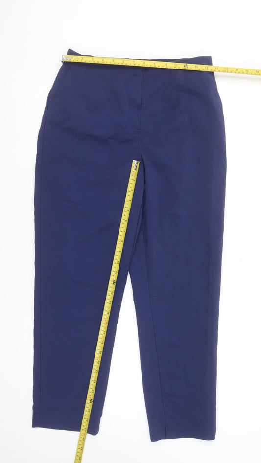 Womens UK Size 12 Dunnes Regular Fit BusinessCasualWorkwear Blue Trousers