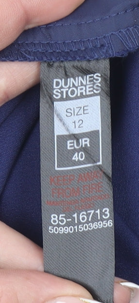 Womens UK Size 12 Dunnes Regular Fit BusinessCasualWorkwear Blue Trousers