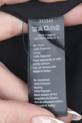 Monsoon Women’s Black Floral Sheath Dress Size 22 Short Sleeve