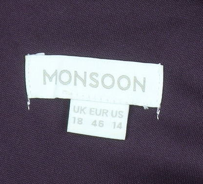 Monsoon Women's Multicoloured Floral Sleeveless Long Wrap Dress Size 18