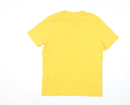 Mens UK Size M Champion Yellow  T-Shirt