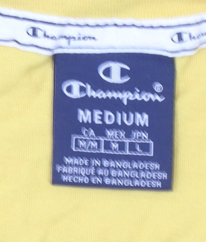 Mens UK Size M Champion Yellow  T-Shirt